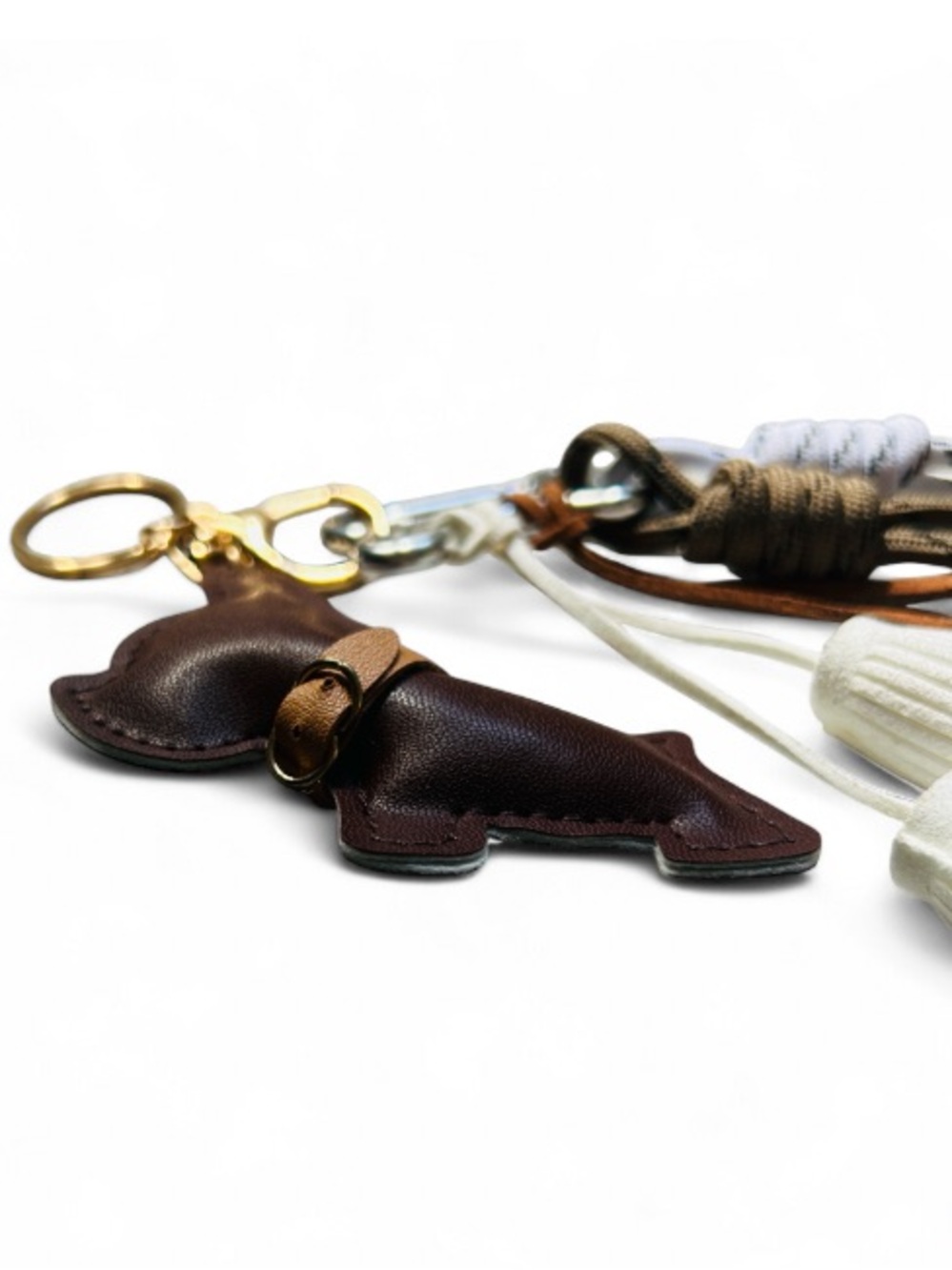🐶 French Bull Dog Keychain Charm Dark Brown NWT - Picture 8 of 9